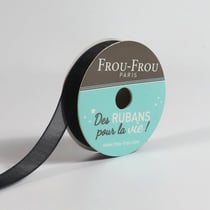 Bobinette Frou-Frou - 8 m x 9 mm - Organza - Noir de jais
