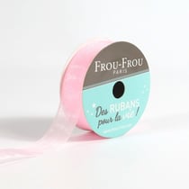 Bobinette Frou-Frou - 8 m x 16 mm - Organza - Petale de rose