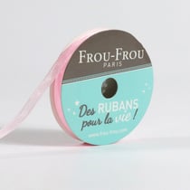 Bobinette Frou-Frou - 8 m x 6 mm - Organza - Petale de rose