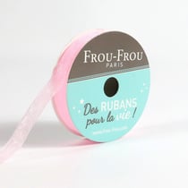 Bobinette Frou-Frou - 8 m x 9 mm - Organza - Petale de rose