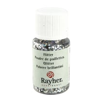Poudre de paillettes Hologramme - argent brillant - 10ml