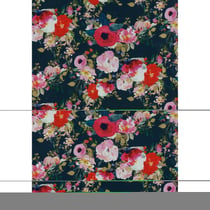 Papier cadeau - Bleu à fleurs