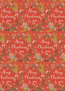Papiers Cadeaux Happy Christmas - 1,5 x 0,7 m