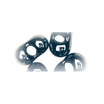Perles rocailles papillon - anthracite 2x4 mm