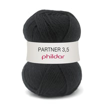Partner 3.5 Noir - Phildar - Pelote de fil à tricoter