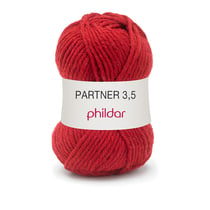 Partner 3.5 Rouge - Phildar - Pelote de fil à tricoter