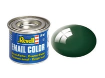 Pot de 14 ml de peinture pour maquette Email Color Revell - Vert Foncé Brillant 32162