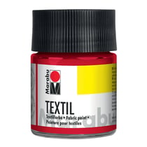 Peinture textile - 50ml - rouge cerise