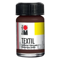 Peinture textile - 15ml - brun fonce