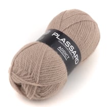 Pelote de fil à tricoter Plassard - Addict - Beige clair 80