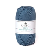 Pelote de fil à tricoter 100% coton - DMC - Baby cotton - Marine 750