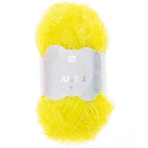 Pelote de fil à crocheter 100% polyester - Rico Design - Creative Bubble - Jaune fluo 027