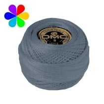 Pelote coton perlé n° 413 fer - DMC - Fil broderie