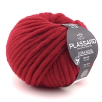 Pelote de fil à tricoter 100% laine - Plassard - Extra Wool - Rouge 356