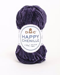 Pelote de fil à crocheter 100% polyester - DMC - Happy Chenille - Violet 33
