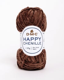 Pelote de fil à crocheter 100% polyester - DMC - Happy Chenille - Marron 28