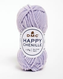 Pelote de fil à crocheter 100% polyester - DMC - Happy Chenille - Parme 19