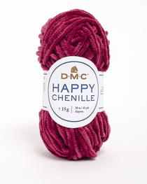 Pelote de fil à crocheter 100% polyester - DMC - Happy Chenille - Rose 31