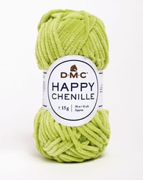 Pelote de fil à crocheter 100% polyester - DMC - Happy Chenille - Vert 29