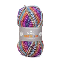 Pelote de fil à tricoter 100% acrylique - DMC - Knitty Pop - Rose 477
