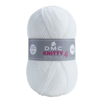 Pelote de fil à tricoter 100% acrylique - DMC - Knitty 4 - Blanc 961