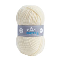 Pelote de fil à tricoter 100% acrylique - DMC - Knitty 4 - Crème 993