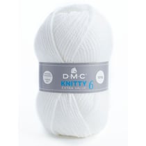 Pelote de fil à tricoter 100% acrylique - DMC - Knitty 6 - Blanc 961
