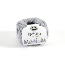 Pelote de fil à tricoter 100% coton - DMC - Natura Medium - Aluminium 120