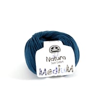 Pelote de fil à tricoter 100% coton - DMC - Natura Medium - Bleu 177