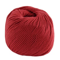 Pelote de fil à tricoter 100% coton - DMC - Natura Medium - Ecarlate 05