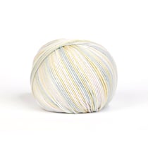 Pelote de fil à tricoter 100% coton - DMC - Natura Multico - Blue lemon M909