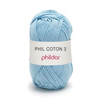 Phil Coton 3 Azur - Phildar - Pelote de fil à tricoter