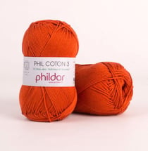 Phil Coton 3 Carotte - Phildar - Pelote de fil à tricoter