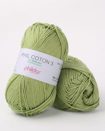 Phil Coton 3 Feuille - Phildar - Pelote de fil à tricoter