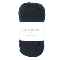 Pelote de fil à crocheter 100% coton - Rico Design - Ricorumi - Bleu marine 036