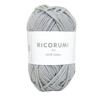 Pelote de fil à crocheter 100% coton - Rico Design - Ricorumi - Gris argent 058