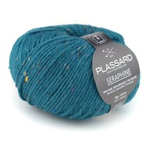 Pelote de fil à tricoter - Plassard - Séraphine - Bleu 22