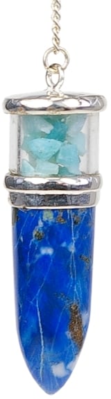 Pendule Pointe Lapis et Remplissage Larimar