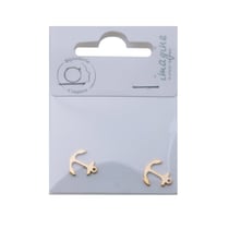 2 Pendentifs ancre - acier inoxydable doré