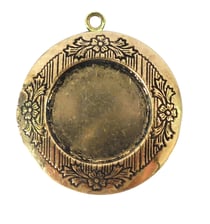 1 Pendentif Rond 32X5Mm - Bronze