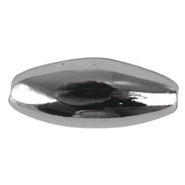 Lot de 12 perles ovales - Argent - 6x14 mm