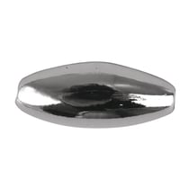 Lot de 105 perles ovales - Argent - 6x3 mm 