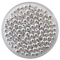 Lot de 150 perles - Argent - 4 mm Ø 