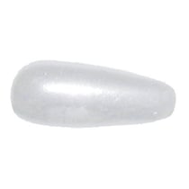 Lot de 105 perles ovales nacrées - Blanc - 8x4 mm 