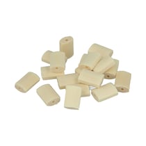 18 perles plates en bois - 10,5 x 15,4mm - Lucy