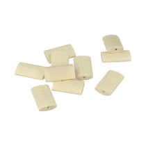 10 perles plates en bois - 15,5 x 25mm - Lucy