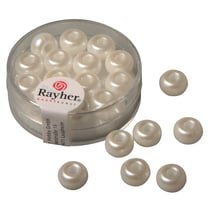 Perle Gd Trou Cire 9Mm Blanc