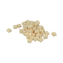 50 perles carrées plates en bois - 10 x 4,7mm - Lucy