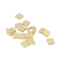 30 perles carrées en bois - 15 x 4,7mm - Lucy