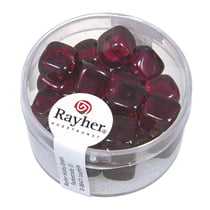 Perle Verre Cube Violet Perle Verre Cube Violet